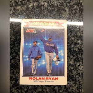 Nolan Ryan Score 1990 Highlights Series #417 baseball card!!